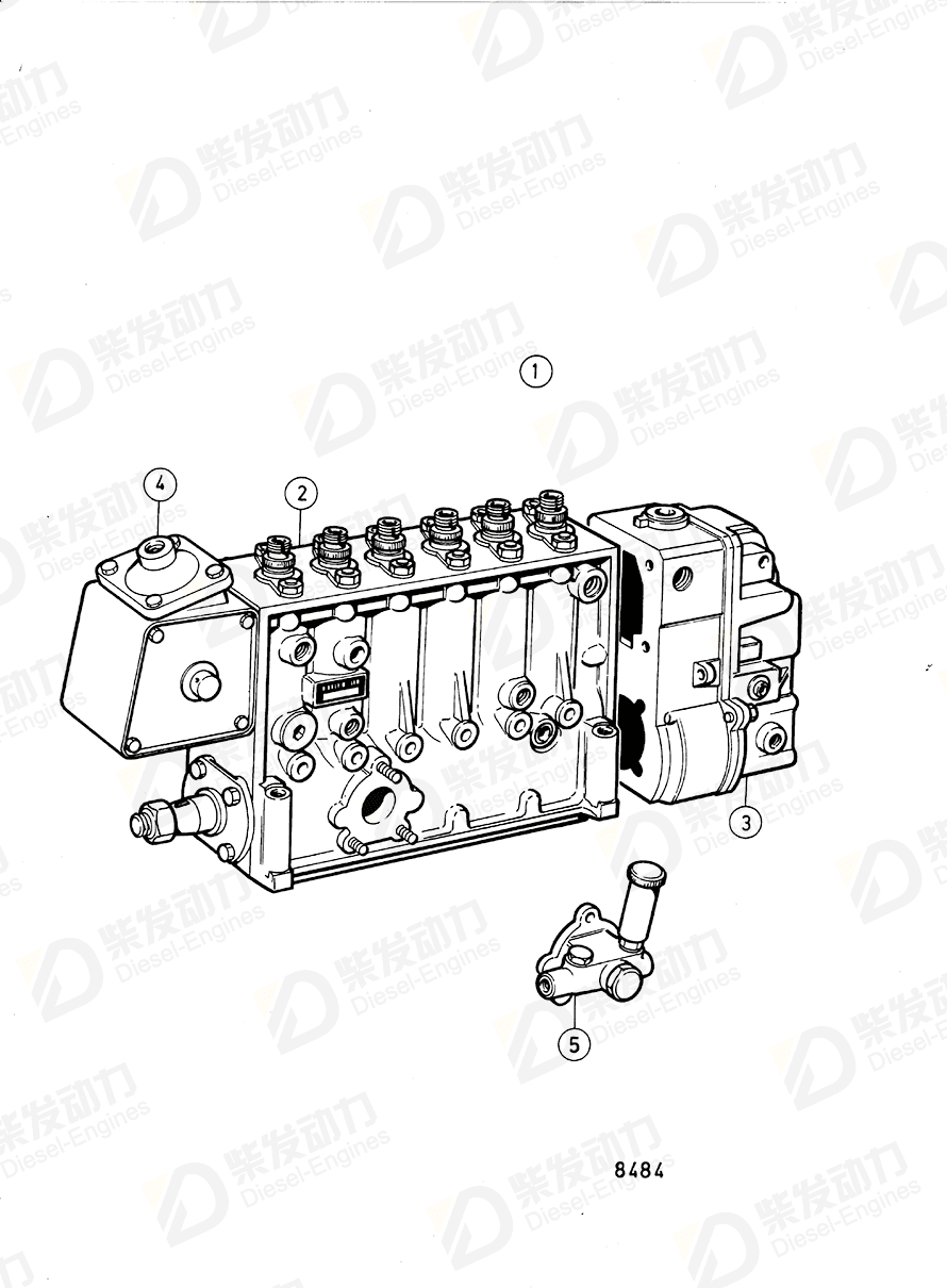volvo penta Injection pump 848718 Drawing volvo penta Injection pump 848718 Drawing